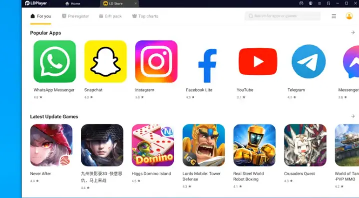 Games showed in google play store