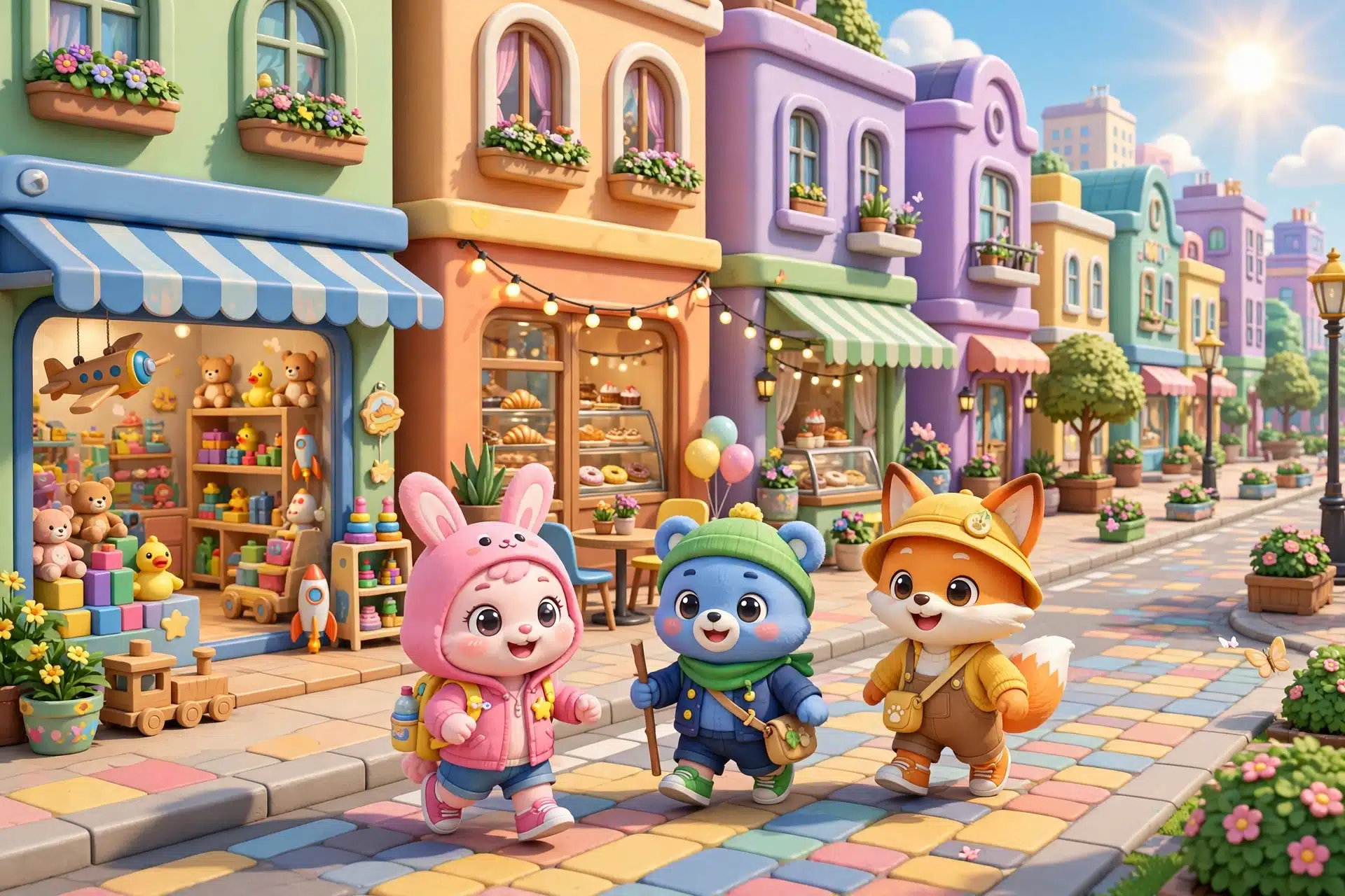 Avatar World APK 4 City street lined with shops